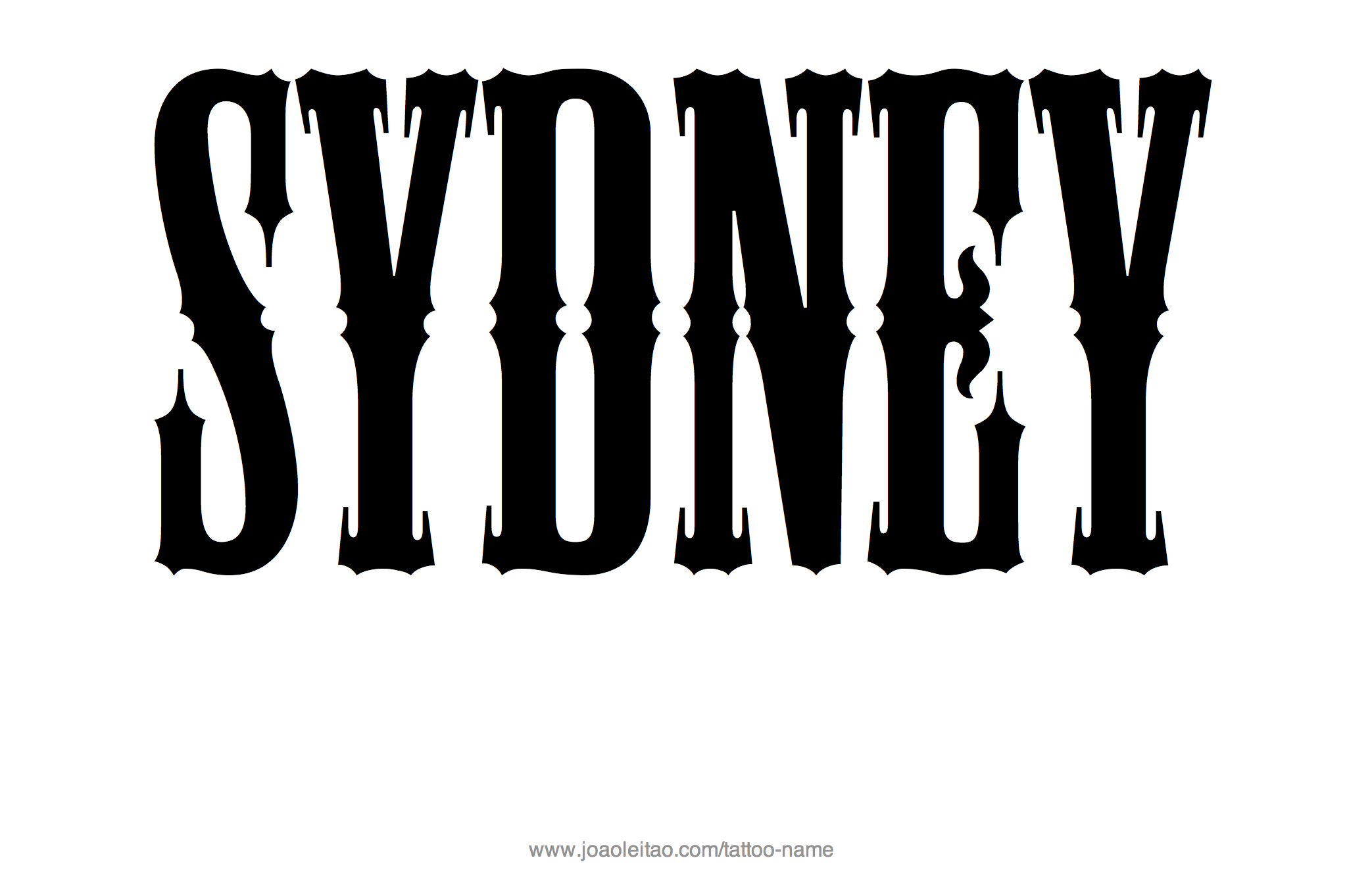 Sydney Name Tattoo Designs